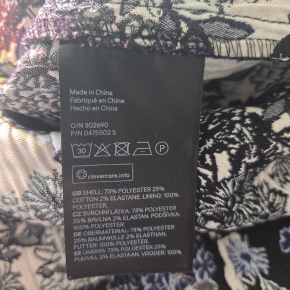 H&M Blue and Silver Sheath Mini Dress Sleeveless Crew Neck Cocktail Size 4 - Picture 5 of 6